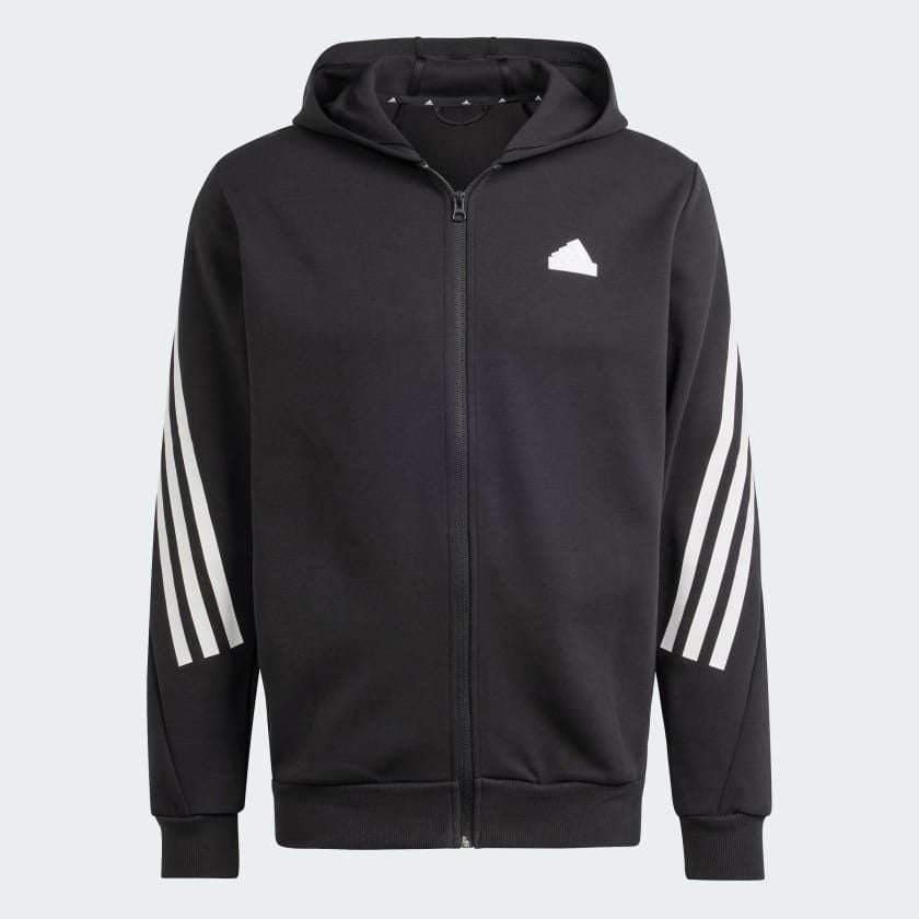 Áo Hoodie Nam Khóa Kéo Dọc Thân 3 Sọc Future Icons