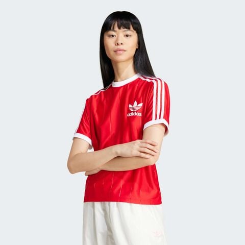  Áo Thun Nữ Kẻ Sọc Nhỏ 3 Sọc Adicolor 