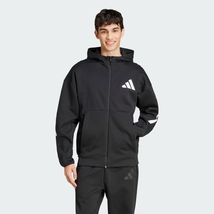 Áo Khoác Nam Track Jacket Có Mũ Khóa Kéo Dọc Thân Z.N.E.