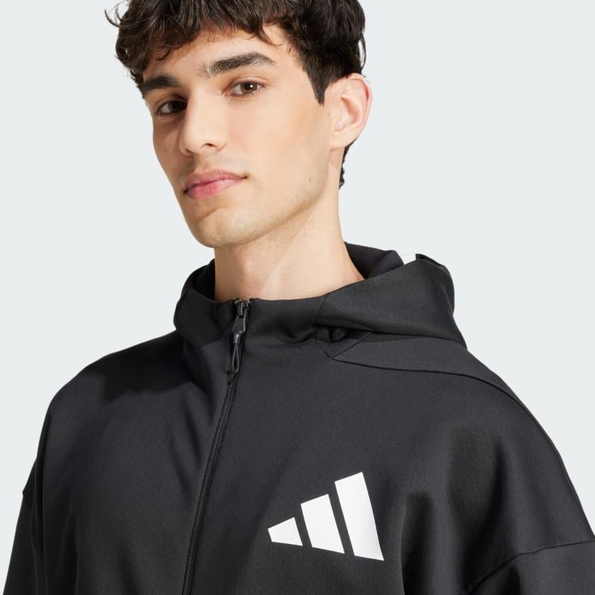 Áo Khoác Nam Track Jacket Có Mũ Khóa Kéo Dọc Thân Z.N.E.