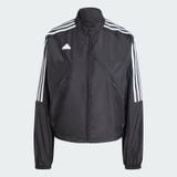 Áo Track Jacket Nữ Dệt Hè 3 Sọc Ngắn Tiro