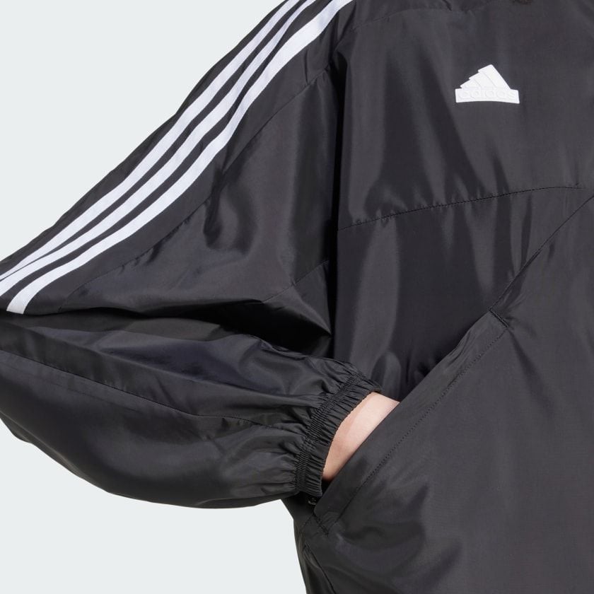 Áo Track Jacket Nữ Dệt Hè 3 Sọc Ngắn Tiro