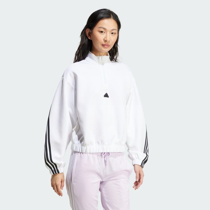 Áo khoác Nữ Future Icons Ba Sọc 1/4 Khóa Kéo Trên Cùng