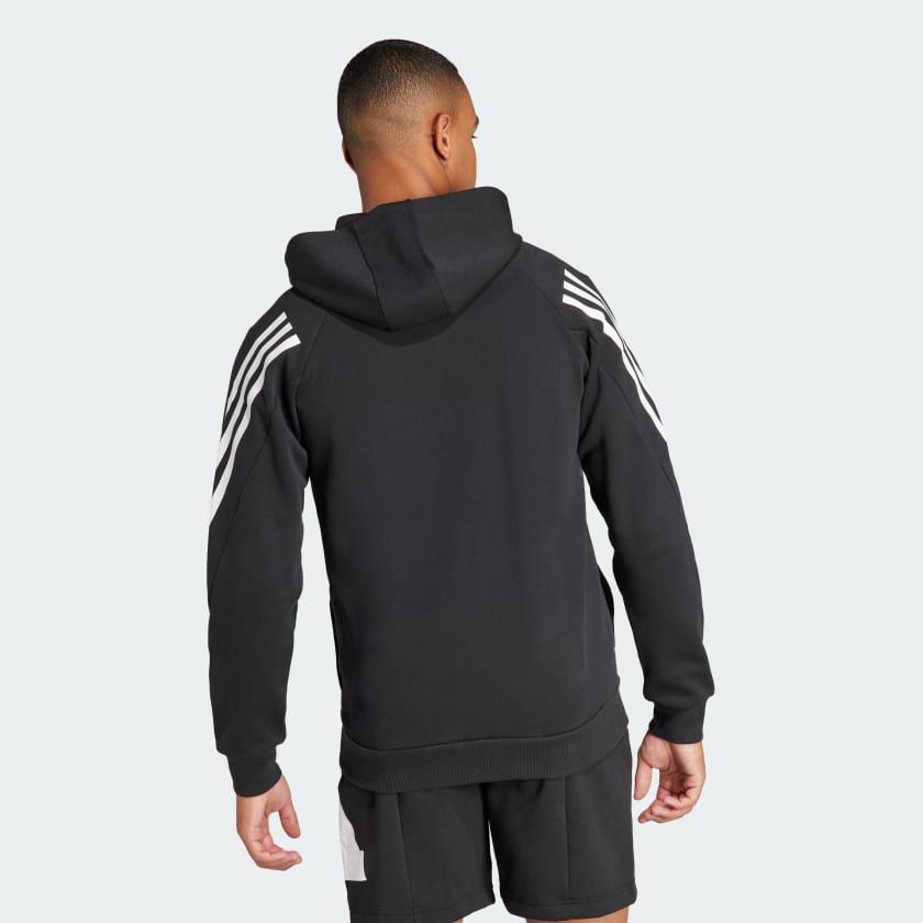Áo Hoodie Nam Khóa Kéo Dọc Thân 3 Sọc Future Icons