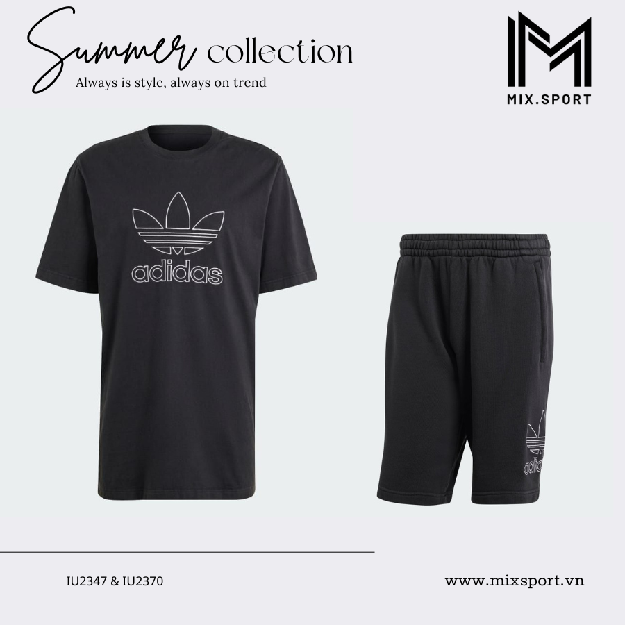 BỘ ĐỒ XUÂN HÈ NAM ADICOLOR OUTLINE TREFOIL TEE