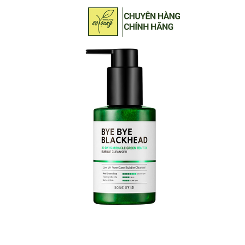  Sữa Rửa Mặt Làm Giảm Mụn Đầu Đen Some By Mi Bye Bye Blackhead 30 Days Miracle Green Tea Tox Bubble Cleanser 