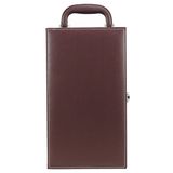 Hộp da phụ kiện đôi - 1/2 mặt da nâu