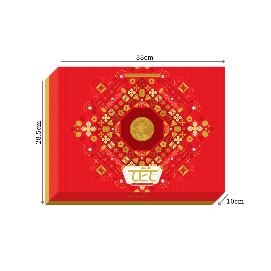  Hộp Quà Tết Delight | Hộp Âm Dương (38 x 28.5 x 11.3cm | ngang x dọc x cao) 