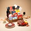 Wine & Gourmet Delights Hamper / Khay Gỗ Thịt Nguội Và Rượu Vang Đỏ Cao Cấp