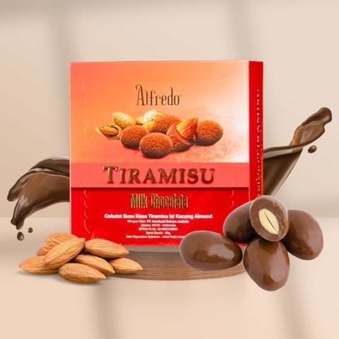  Sô cô la sữa hạnh nhân Alfredo tiramisu 65 g - GIAO HÀNG TOÀN QUỐC 