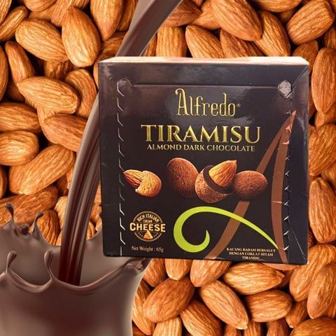  Sô cô la đen hạnh nhân Alfredo tiramisu cheese 65G - GIAO HÀNG TOÀN QUỐC 