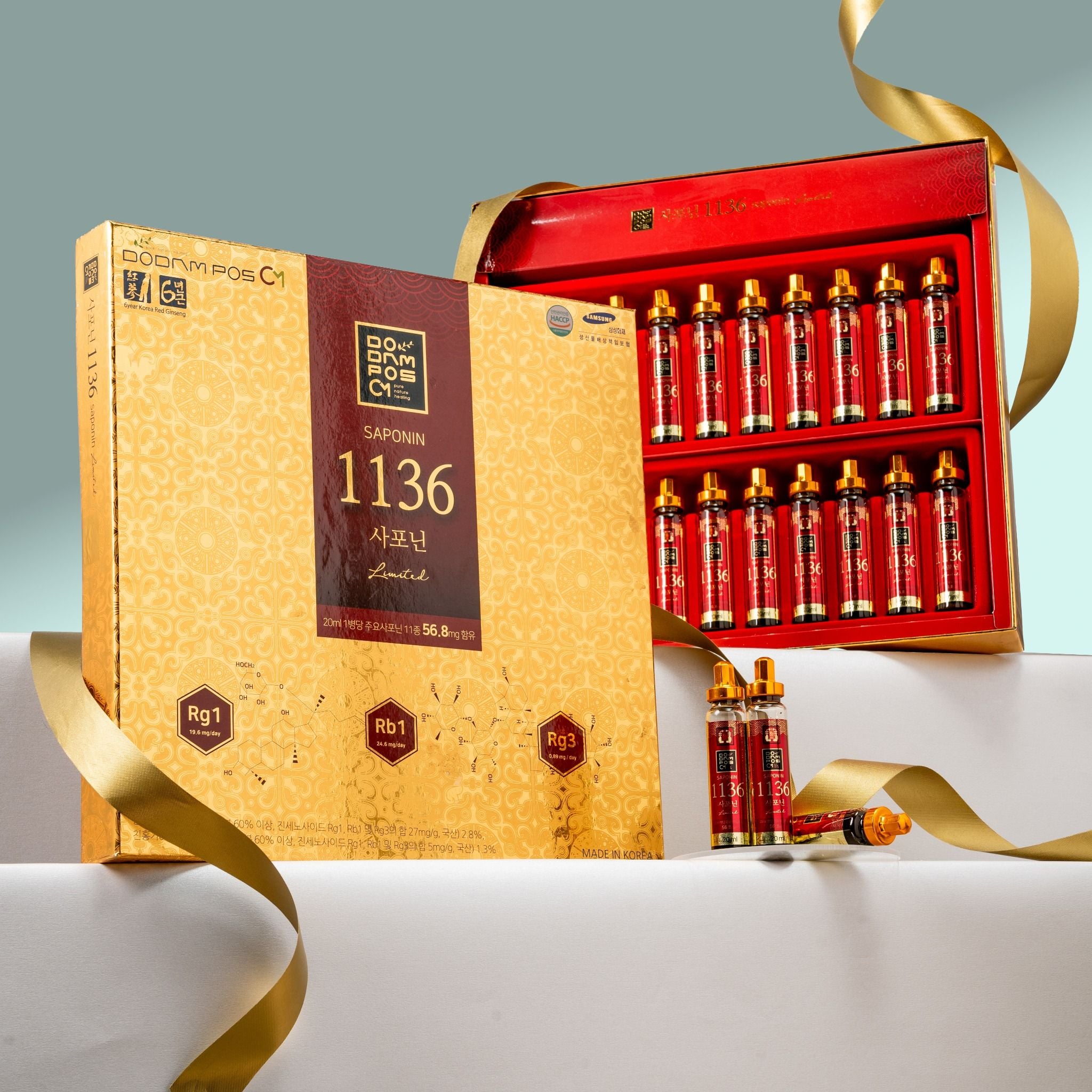 Nước uống Hồng Sâm Saponin 1136 Dodampos CM hộp 400 ml (20 chai x 20 ml) - GIAO NỘI THÀNH TPHCM 