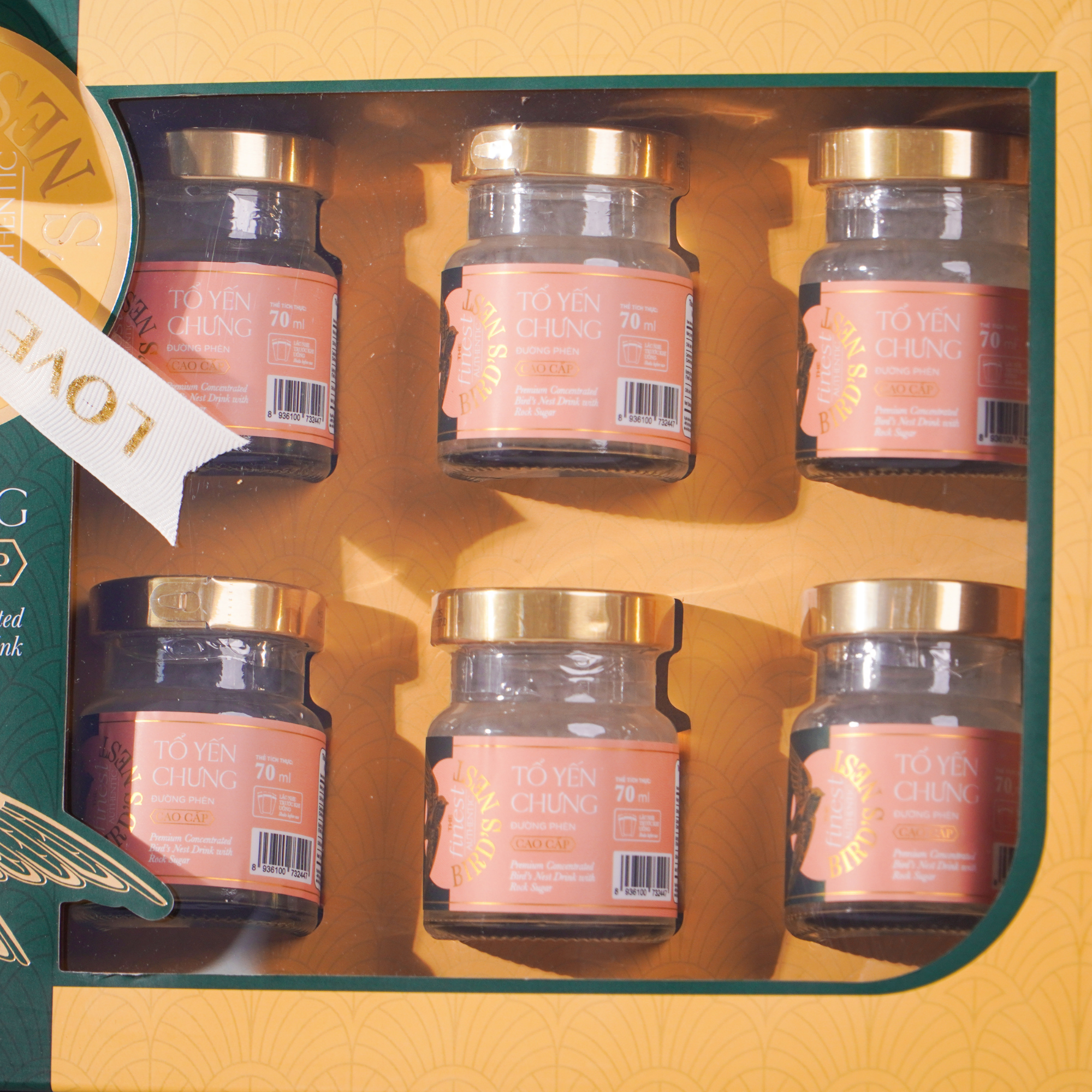  Hộp quà tặng tổ yến chưng đường phèn The Finest Bird's Nest 420 ml (6 hủ/hộp) - GIAO HÀNG TOÀN QUỐC 
