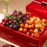  Hộp Quà Cherry Vàng và Nho Đỏ Tone Đỏ Tinh Tế - GIAO HÀNG NỘI THÀNH HCM 