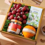  Hộp Quà Trái Cây, Trà và Hạt Điều Tone Hồng Cơ Bản - GIAO HÀNG NỘI THÀNH HCM 