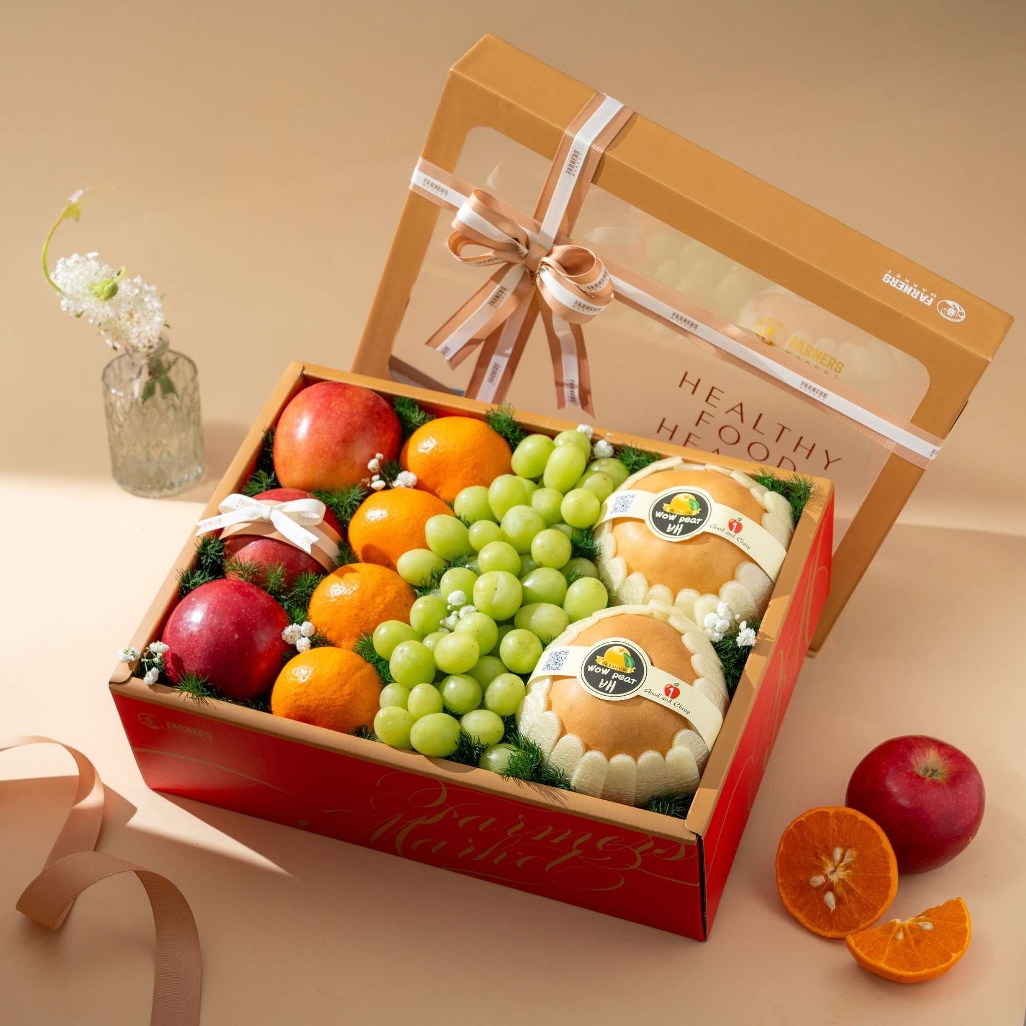  Hộp quà Trái Cây Tone Đỏ Tiêu Chuẩn - GIAO HÀNG NỘI THÀNH HCM 