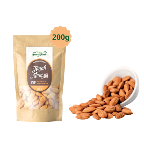  Hạt Hạnh nhân Mỹ Your SuperFood túi 200 g - GIAO HÀNG TOÀN QUỐC 