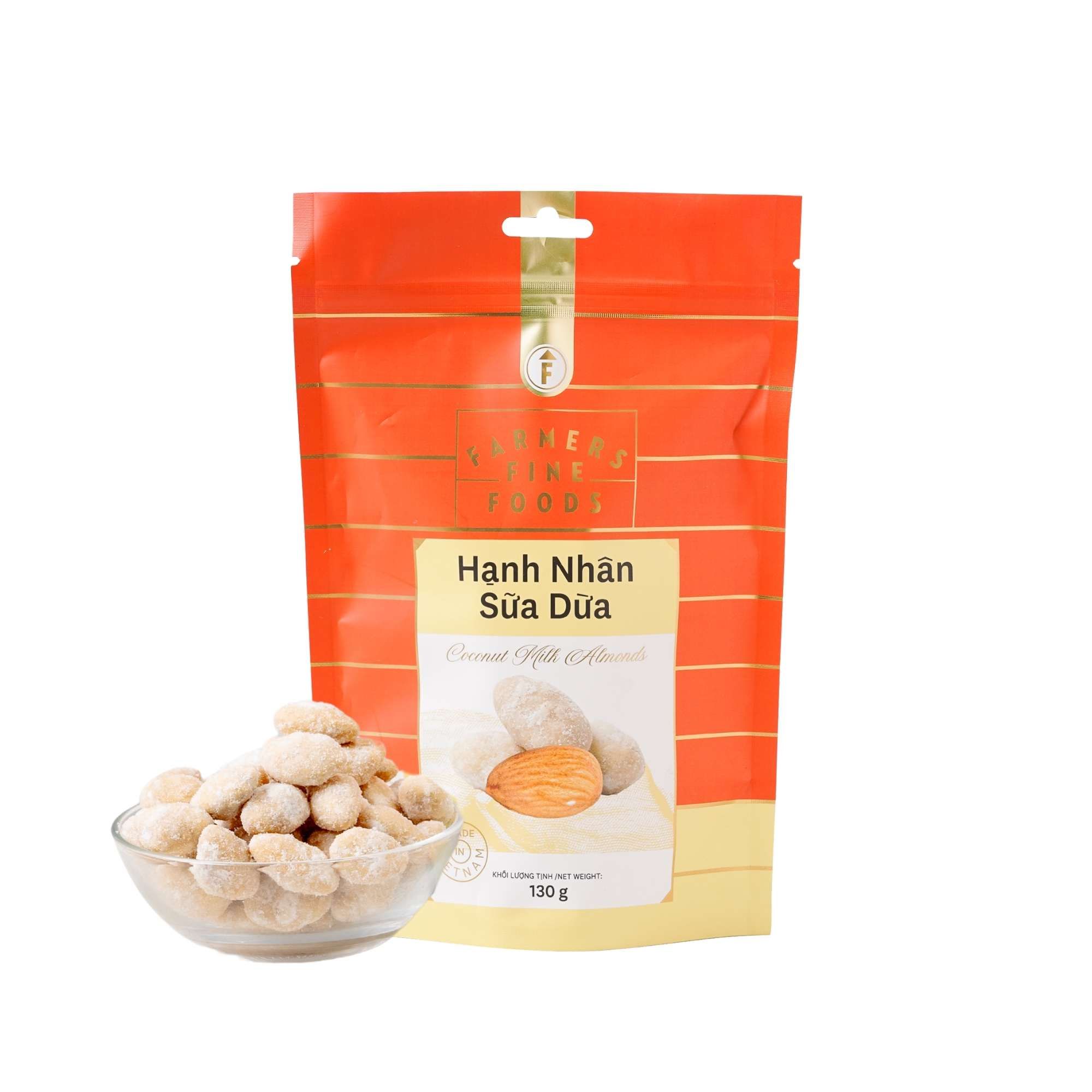 Hạnh nhân sữa dừa Farmers Fine Foods 130 g - GIAO HÀNG TOÀN QUỐC 