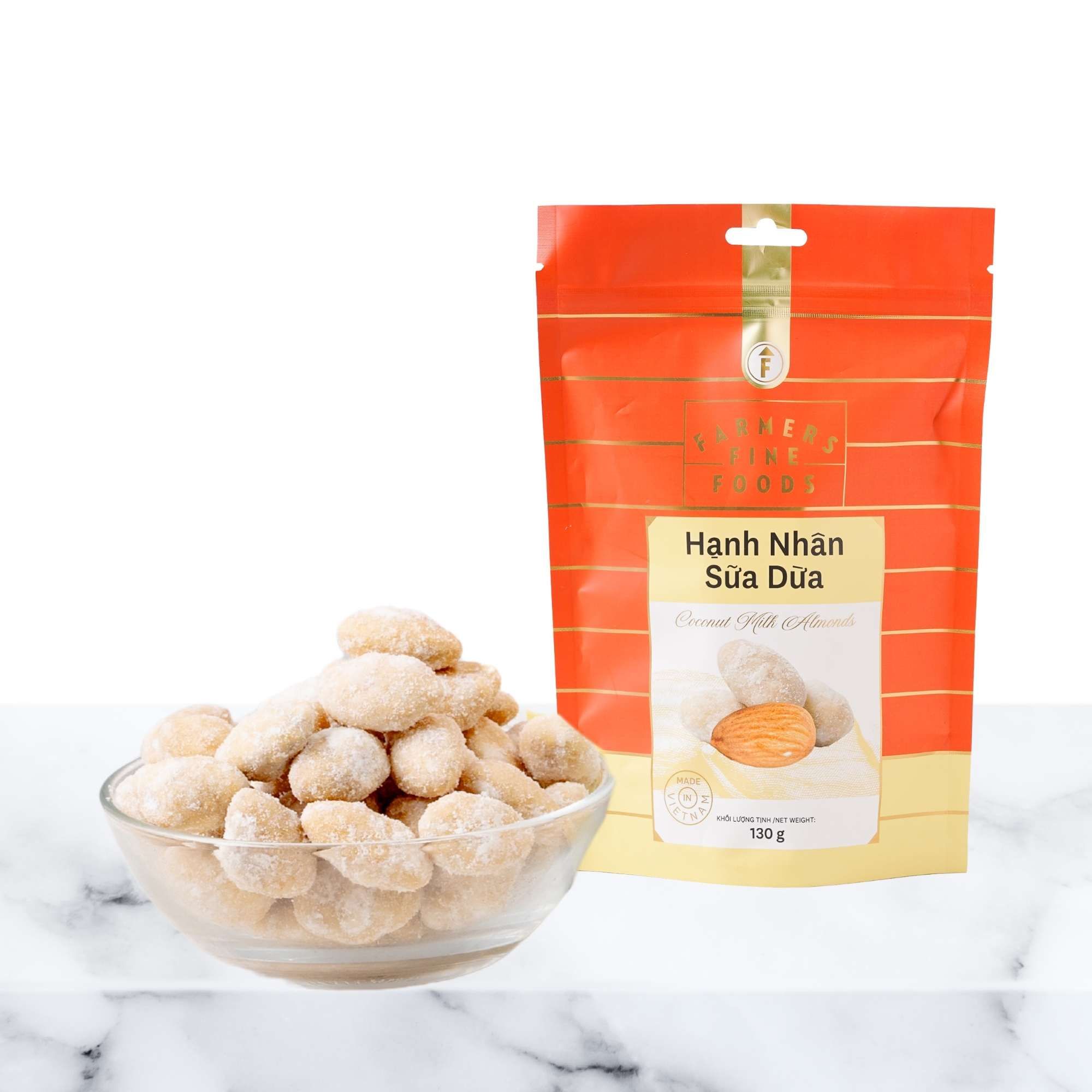  Hạnh nhân sữa dừa Farmers Fine Foods 130 g - GIAO HÀNG TOÀN QUỐC 