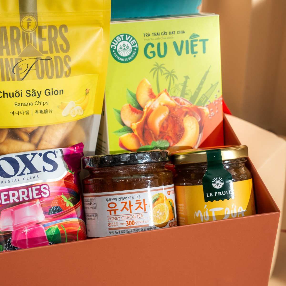  Hộp Quà Ăn Vặt Tone Xanh Ngọc Cơ Bản - GIAO NỘI THÀNH HCM 