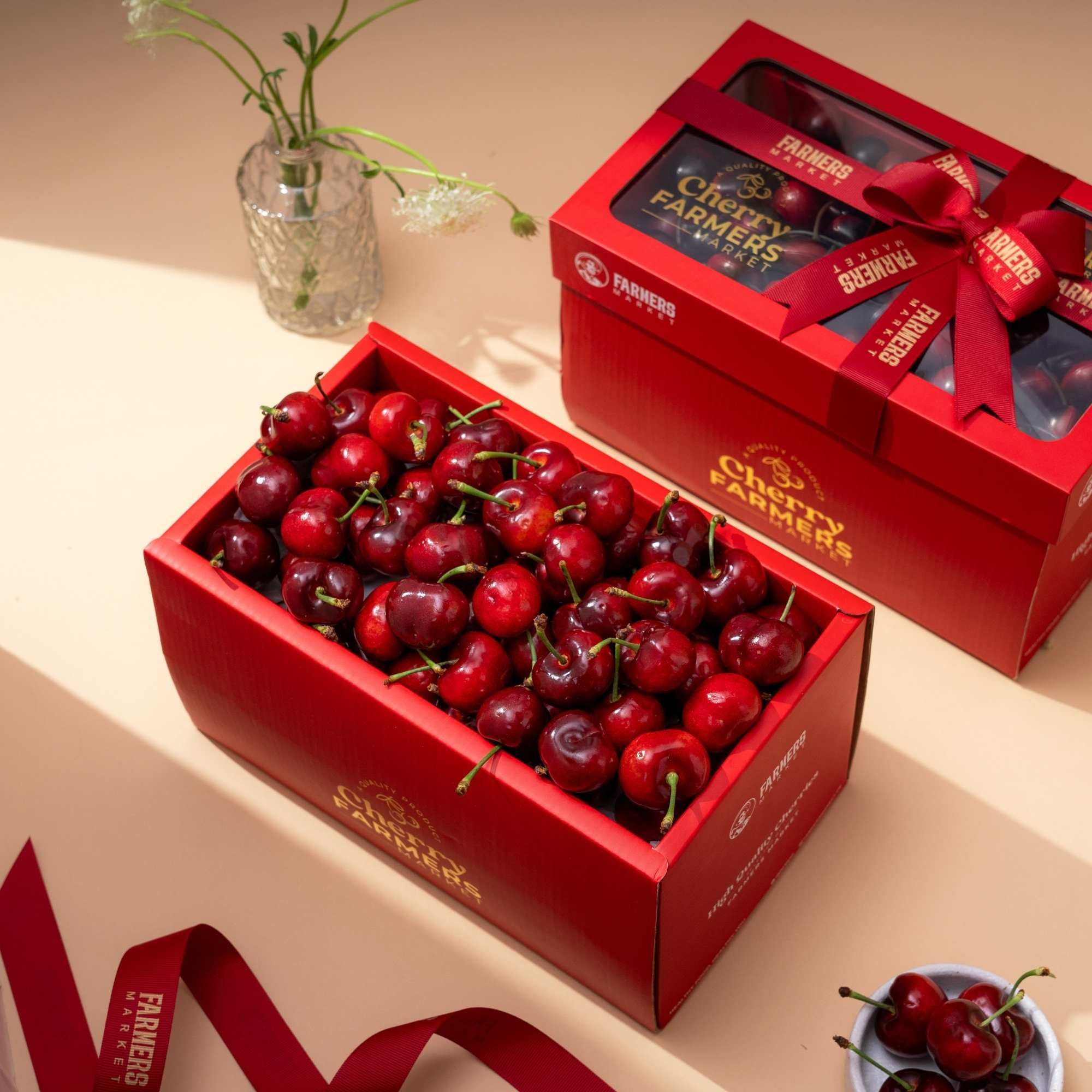  Hộp quà Cherry đỏ tone đỏ sang trọng - GIAO NỘI THÀNH TPHCM 
