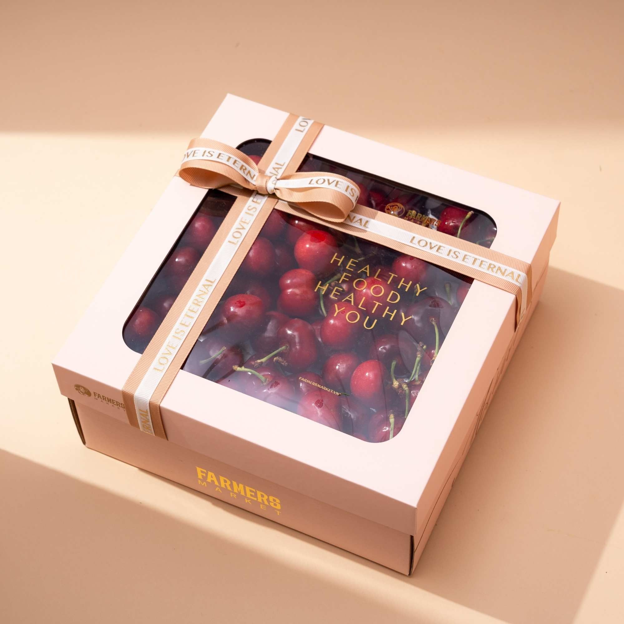  Hộp quà Cherry đỏ tone hồng thanh lịch - GIAO NỘI THÀNH TPHCM 
