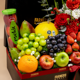  Hộp Quà Hoa Và Trái Cây Tone Đen Đỏ Thanh Lịch  - GIAO NỘI THÀNH TPHCM 