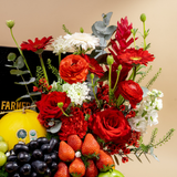  Hộp Quà Hoa Và Trái Cây Tone Đen Đỏ Thanh Lịch  - GIAO NỘI THÀNH TPHCM 