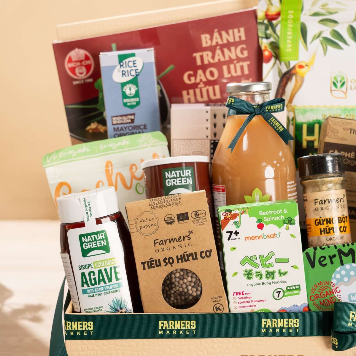  Hộp Quà Hữu Cơ Tone Kem Cao Cấp - GIAO NỘI THÀNH HCM 