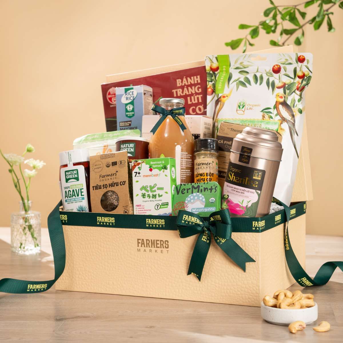  Hộp Quà Hữu Cơ Tone Kem Cao Cấp - GIAO NỘI THÀNH HCM 