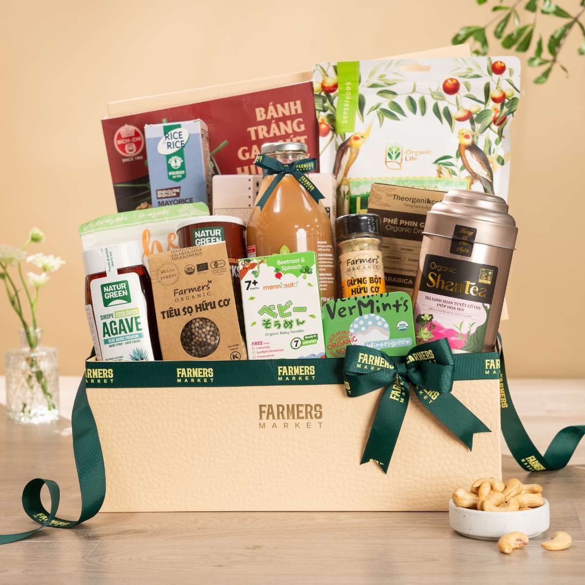  Hộp Quà Hữu Cơ Tone Kem Cao Cấp - GIAO NỘI THÀNH HCM 