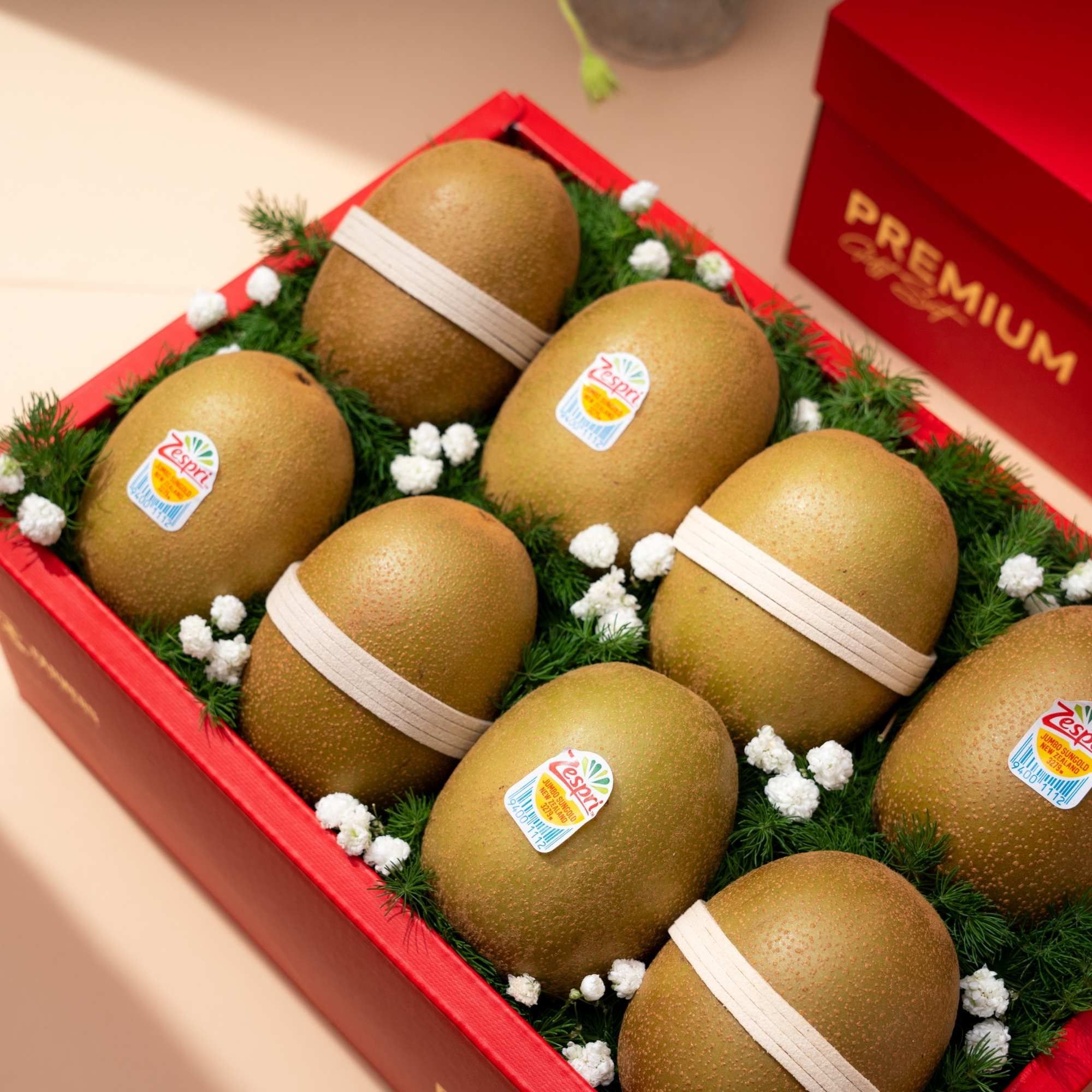  Hộp quà Kiwi vàng tone đỏ tiêu chuẩn - GIAO NỘI THÀNH TPHCM 