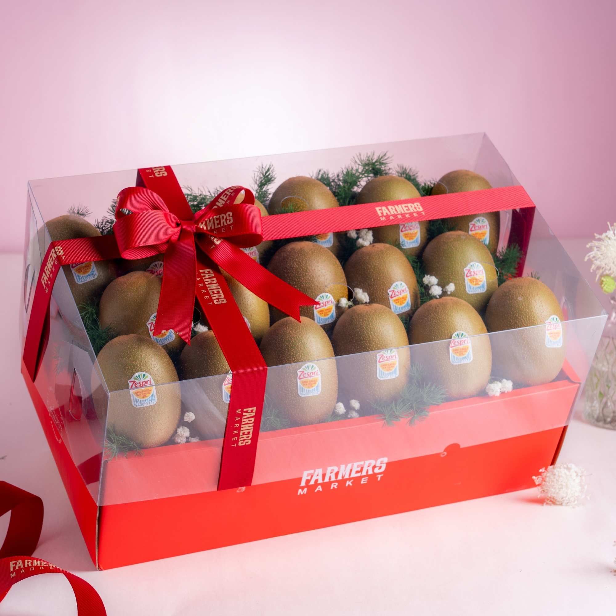  Hộp quà Kiwi vàng tone đỏ tinh tế - GIAO NỘI THÀNH TPHCM 
