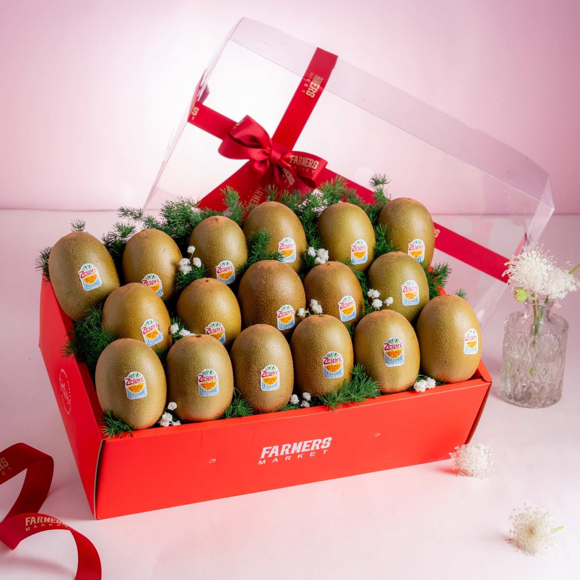  Hộp quà Kiwi vàng tone đỏ tinh tế - GIAO NỘI THÀNH TPHCM 