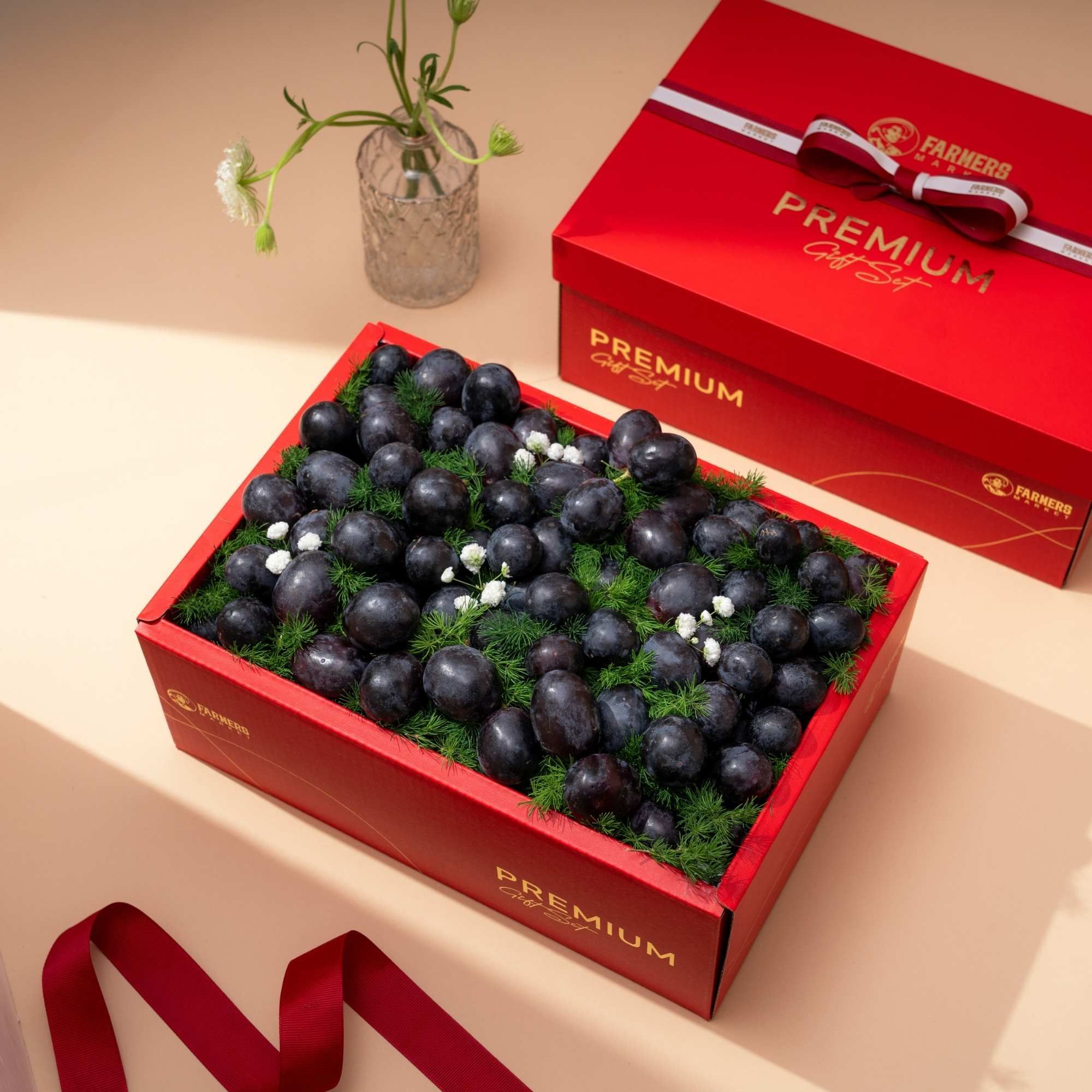  Hộp Quà Nho Đen Tone Đỏ Tiêu Chuẩn - GIAO NỘI THÀNH TPHCM 