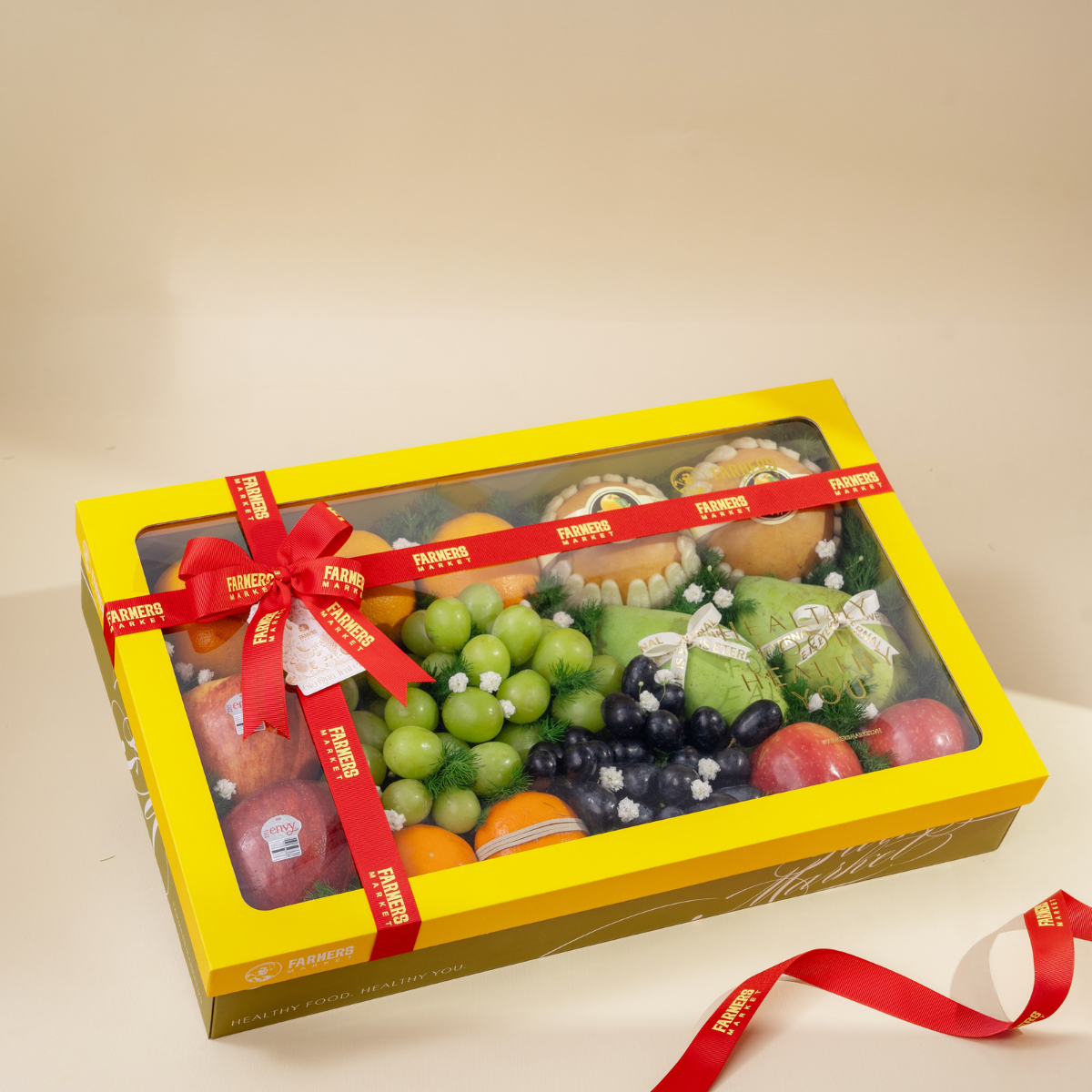  Hộp Quà Trái Cây Hỗn Hợp Tone Xanh Lá Tinh Tế - GIAO NỘI THÀNH TPHCM 