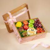  Hộp Quà Trái Cây Tươi Các Loại Tone Hồng Hoạ Tiết Tiêu Chuẩn - GIAO NỘI THÀNH TPHCM 