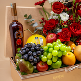  Hộp Quà Trái Cây Và Hoa Hồng Ecuador Đỏ Cao Cấp  - GIAO NỘI THÀNH TPHCM 
