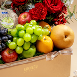  Hộp Quà Trái Cây Và Hoa Hồng Ecuador Đỏ Sang Trọng  - GIAO NỘI THÀNH TPHCM 