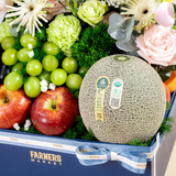  Hộp Quà Trái Cây Và Hoa Tulip Hồng Thanh Lịch  - GIAO NỘI THÀNH TPHCM 