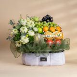  Giỏ Trái Cây Và Sen Trắng Sang Trọng - GIAO NỘI THÀNH TPHCM 