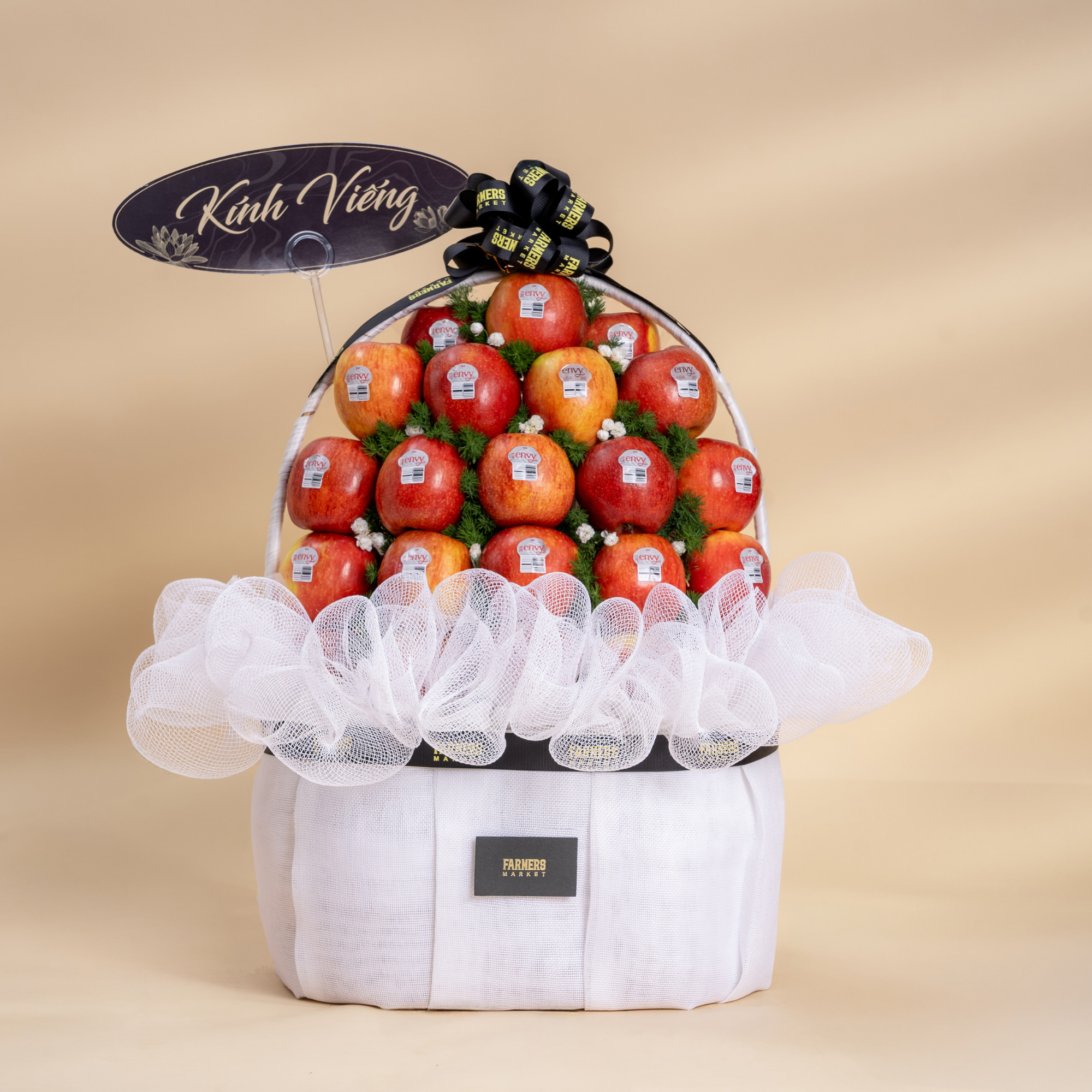  Giỏ Táo Đỏ Envy Tone Trắng Sang Trọng - GIAO NỘI THÀNH TPHCM 