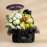  Giỏ Trái Cây Và Cúc Mẫu Đơn Tone Trắng Thanh Lịch - GIAO NỘI THÀNH TPHCM 