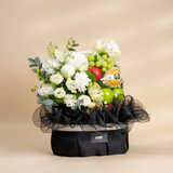  Giỏ Trái Cây Và Cúc Mẫu Đơn Tone Trắng Thanh Lịch - GIAO NỘI THÀNH TPHCM 