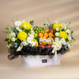  Giỏ Trái Cây Và Cúc Mẫu Đơn Vàng Sang Trọng - GIAO NỘI THÀNH TPHCM 