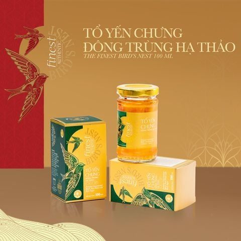  Tổ yến chưng đông trùng hạ thảo The Finest Bird's Nest 100ml - GIAO HÀNG TOÀN QUỐC 