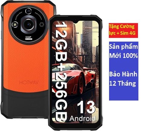 Điện thoại HOTWAV T7 Pro chính hãng mới nguyên seal | 12GB+256GB,6280mAh  chống nước chống va đập giá rẻ