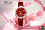 ĐỒNG HỒ TOPHILL TE065L.MR3737 Nữ Máy quart(pin) Dây da Kính sapphire 3ATM