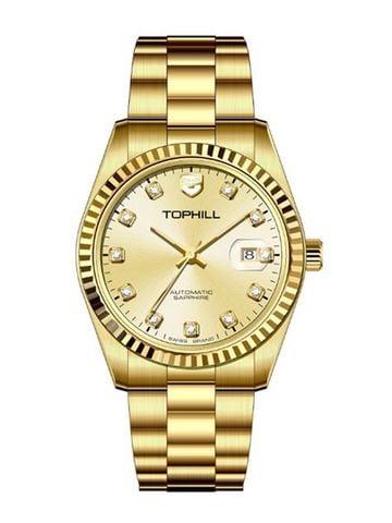 ĐỒNG HỒ TOPHILL TW095G_S2238 Nam dây thép 316L Máy automatic Kính sapphire 5ATM