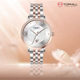 ĐỒNG HỒ TOPHILL TE062L.M7687 Nữ Máy quartz(pin) Dây thép 316L Kính sapphire 3ATM